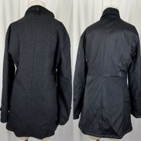 Louise Paris Wool Polyurethane Vintage Reversible Jacket Blazer Womens M Black