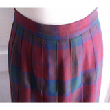 Lairds of Scotland Wool Tartan Scotch Plaid Pleated Midi Skirt Womens 12 Vintage
