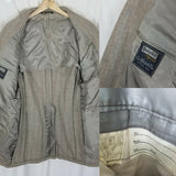 Vintage Doncaster Imperial Wool Herringbone Blazer Sport Coat Jacket Mens 44 Tan