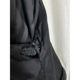 Vintage Saril Black Wool Speckled Short Peacoat Bomber Jacket Womens L USA Knit