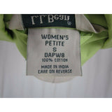 LL Bean Petites All Weather Lightweight Cotton Trench Barn Coat Jacket Womens PS