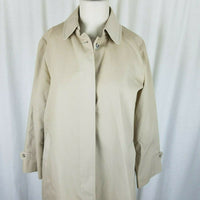 London Fog Maincoats Petites Summer Rain Trench Coat Womens 12P Placket Front