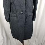 Vintage Main Street Rain Sun Storm Textured Quilted Trench Coat Peacoat Womens S