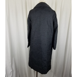 Vintage Main Street Rain Sun Storm Textured Quilted Trench Coat Peacoat Womens S