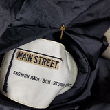 Vintage Main Street Rain Sun Storm Textured Quilted Trench Coat Peacoat Womens S