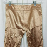 Yoana Baraschi Venetian Gold Metallic Sheen Brocade Pants Womens 8 USA Bronze