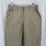 LL Bean Nylon Cargo Zip Off Conversion Shorts Hiking Pants Womens S Outdoor Camp