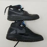 Nike Lunar Force 1 Duckboot Leather Black & Blue Athletic Shoes Sneakers Mens 10