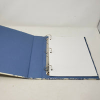 Vintage Target Blue Country French Toile Print Fabric Photo Album 3 Ring Binder