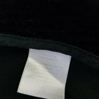Talbots Classic Side Zip Black Velvet Brushed Cotton Pants Womens 16 Flat Front