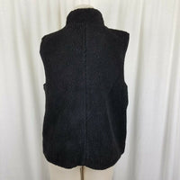 J Crew Mercantile Excursion Berber Sherpa Fleece Vest Womens L Zip Up Black