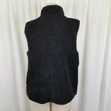 J Crew Mercantile Excursion Berber Sherpa Fleece Vest Womens L Zip Up Black