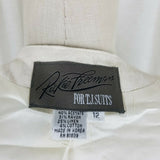 Vintage Rickie Freeman TJ Suits Blazer Double Breasted Tuxedo Jacket Womens 12