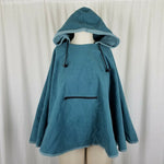 Wic-Tec All Weather Hooded Pullover Poncho Cape Shawl Womens OS Blue Rain Gear