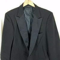 Vintage After Six Strictly Formal Black Satin Tuxedo Sportcoat Jacket Mens 42R