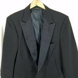 Vintage After Six Strictly Formal Black Satin Tuxedo Sportcoat Jacket Mens 42R