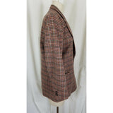 Brooks Brothers 100% Wool Houndstooth Checked Blazer Jacket Womens 10 Vintage