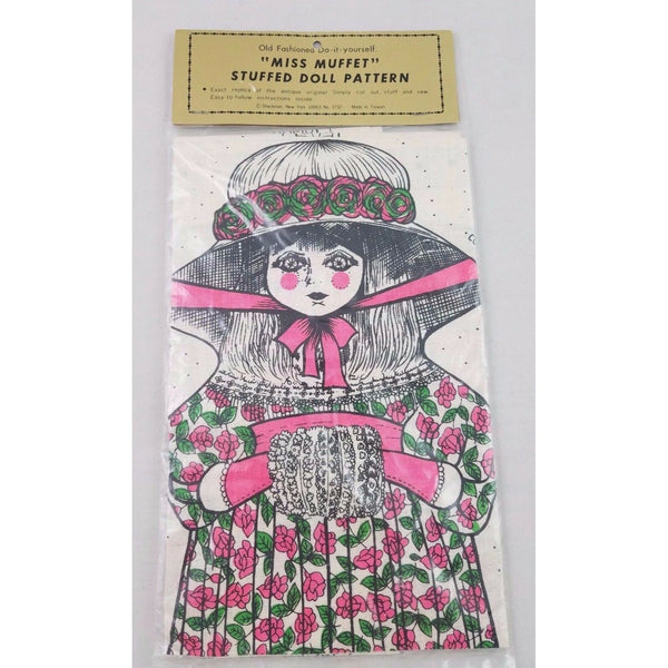 Vintage Miss Muffet Cloth Doll Vintage Sewing Pattern Shackman Cut & Sew Antique