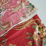 Cyrus Clark Josephine Designer Floral Screenprint Upholstery Fabric Vintage 5yds