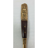 Thailand Hindu God Elephant Teak Rosewood Nickel Bronze Flatware 18 Pieces Set