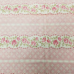 Pink Antique Roses Calico Floral Fabric Hobby Lobby Screenprinted Cotton