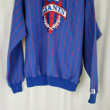 Vintage The Game 1925 New York Giants Pinstriped Pullover Sweatshirt DBL Collar