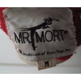 Mr. Mort Knit Wrap Blouson Sweater Dress Leaf Applique Womens M Silk Angora Vtg