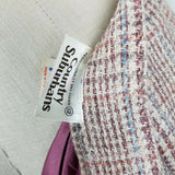 Country Suburbans Wool Plaid Tweed Blazer Jacket Skirt Suit Womens 12 USA Pink