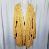 Evy's Tree The Chloe Curry Knit Long Sweater Cardigan Coat Womens 1X Coatigan