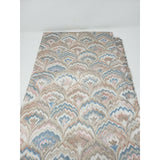 Feather Fan Chintz Sheen Woven Vintage Fabric Material 4+ Yards Pastels Peacock
