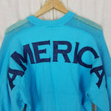 Spirit Jersey America Blue Mesh Long Sleeve T-Shirt Shirt Top Mens S Activewear