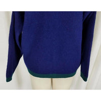 Pitlochry Scotland Wool Knit Floral Pewter Buttons Cardigan Sweater Womens M L