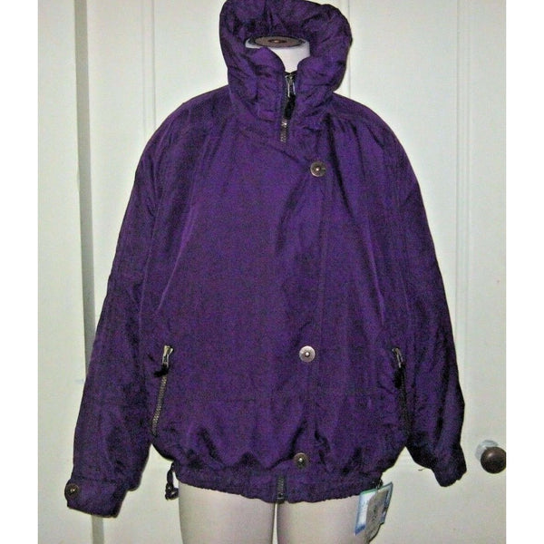 Vintage Obermeyer Kelly Winter Ski Snow Parka Jacket Asymmetrical Snap Womens 8