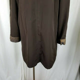 Gallery Petites Rain Trench Coat Long Maxi Womens PL Removable Zip Out Liner