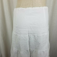 Banana Republic Summer Eyelet Lace Tiered Twirl Skirt Womens 8 Prairie Cotton