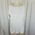 LRL Ralph Lauren Polka Dot Stretch Jersey Knit Top Tunic Shirt Blouse Womens XL