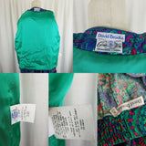 Vintage David Brooks Country Store Paisley Quilted Jacket Skirt Suit Womens 16