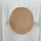 Vintage Bollman Co 100% Doeskin Felt Ascot Hat Mens Adults 21.75 Snap Brim Camel