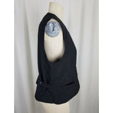 TopHat New York Button Up Pointed Wool Dress Dressy Waistcoat Vest Womens M USA