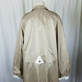 Essentials Worthington Sheen Cinch Cape Top Rain Trench Coat Womens 12 80s Tan