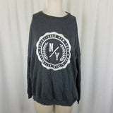 Abercrombie & Fitch NY Jersey Knit Gray Crewneck Baggy Sweatshirt Womens XS S