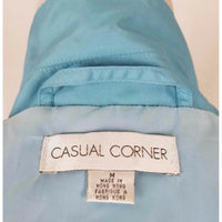 Casual Corner Lightweight All Weather Windbreaker Full Zip Up Jacket Womens M