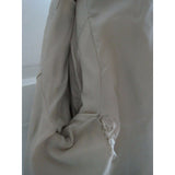 Filene's Cow Split Leather Cropped Open Front Stand Up Collar Jacket Womens sz L