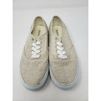 Old Navy Linen Lo Tops Lace Up Shoes Sneakers Mens 8 Natural Beige Canvas Tan