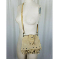 Fringe Grommets Leather Suede Hippie Boho Crossbody Shoulder Bag Purse Handbag