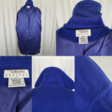 Vintage Talbots Petites Toggle Closure Wool Duffel Peacoat Coat Womens 2P Cobalt