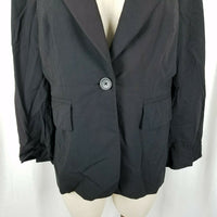 Banana Republic Stretch Black Wool Career Professional Jacket Blazer Womens 12