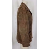 Vintage Leathers by New England Sportswear Brown Brushed Jacket Womens S USA