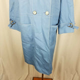 Misty Harbor Yachtsman Cloth Blue Canvas Rain Trench Coat Womens 14 Sailing VTG