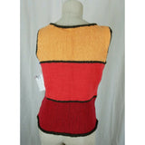 Knit One Crochet Too Handknit Sunset Tank Sweater Vest Womens S Cotonade Striped